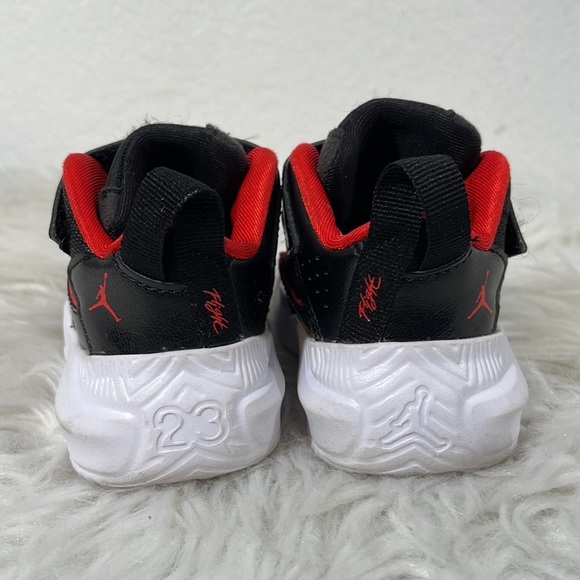 Nike Air Jordan Stay Loyal Black Red Bred DC7231-001 Toddler Baby Shoes 5C - Picture 7 of 15